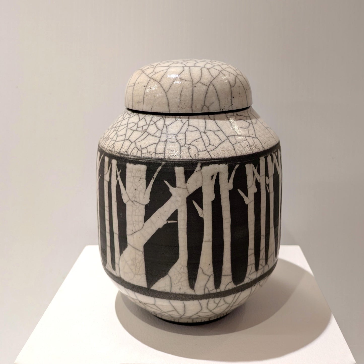 Medium Raku Birch Jar