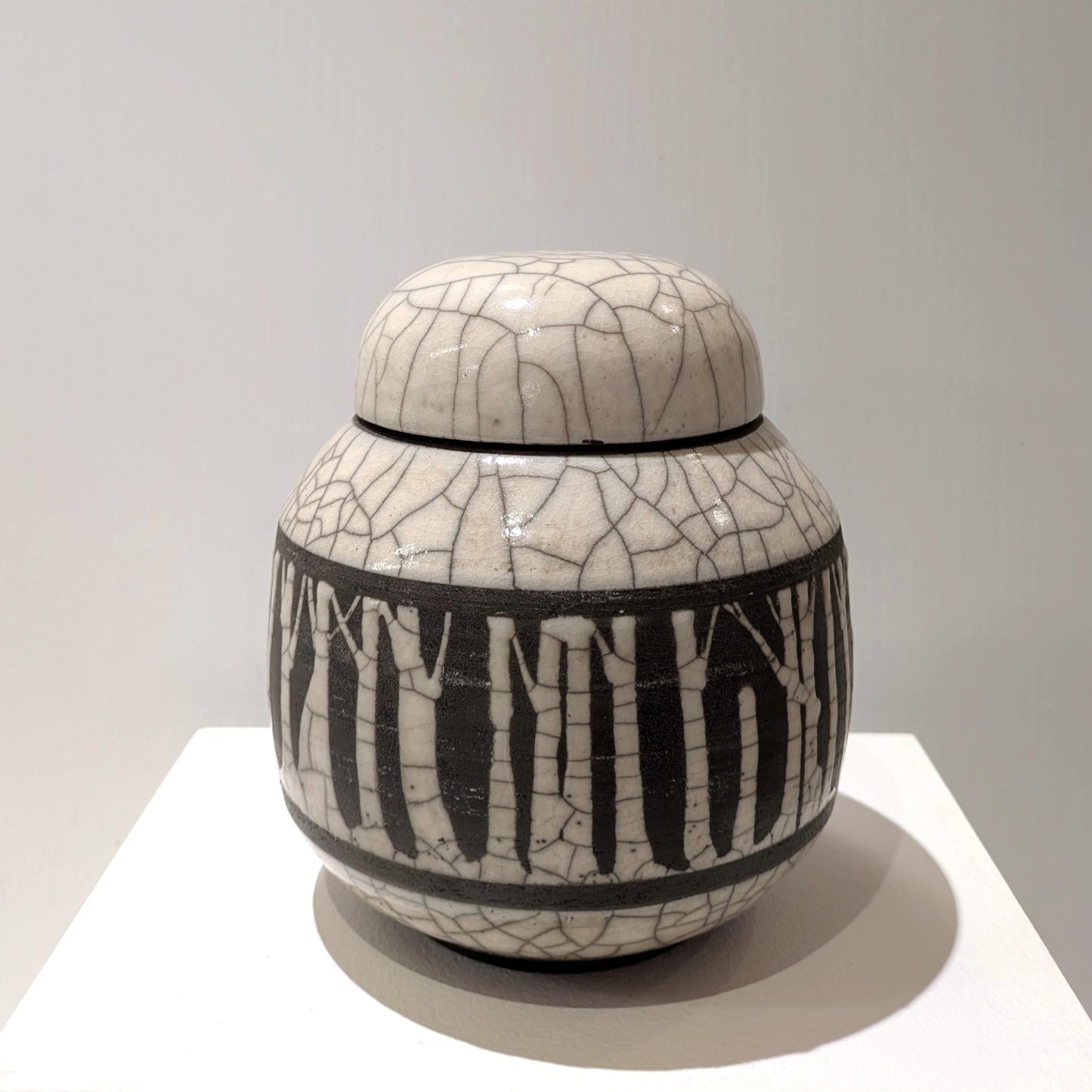 Small Raku Birch Jar