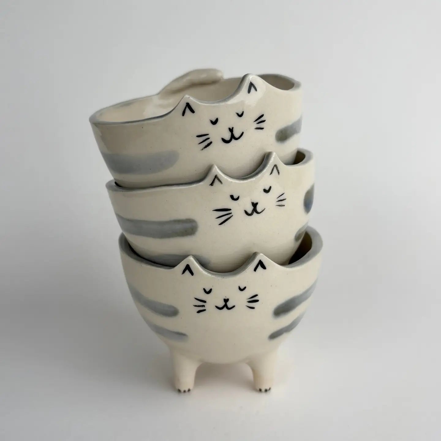Mini cache-pot chat sur pattes