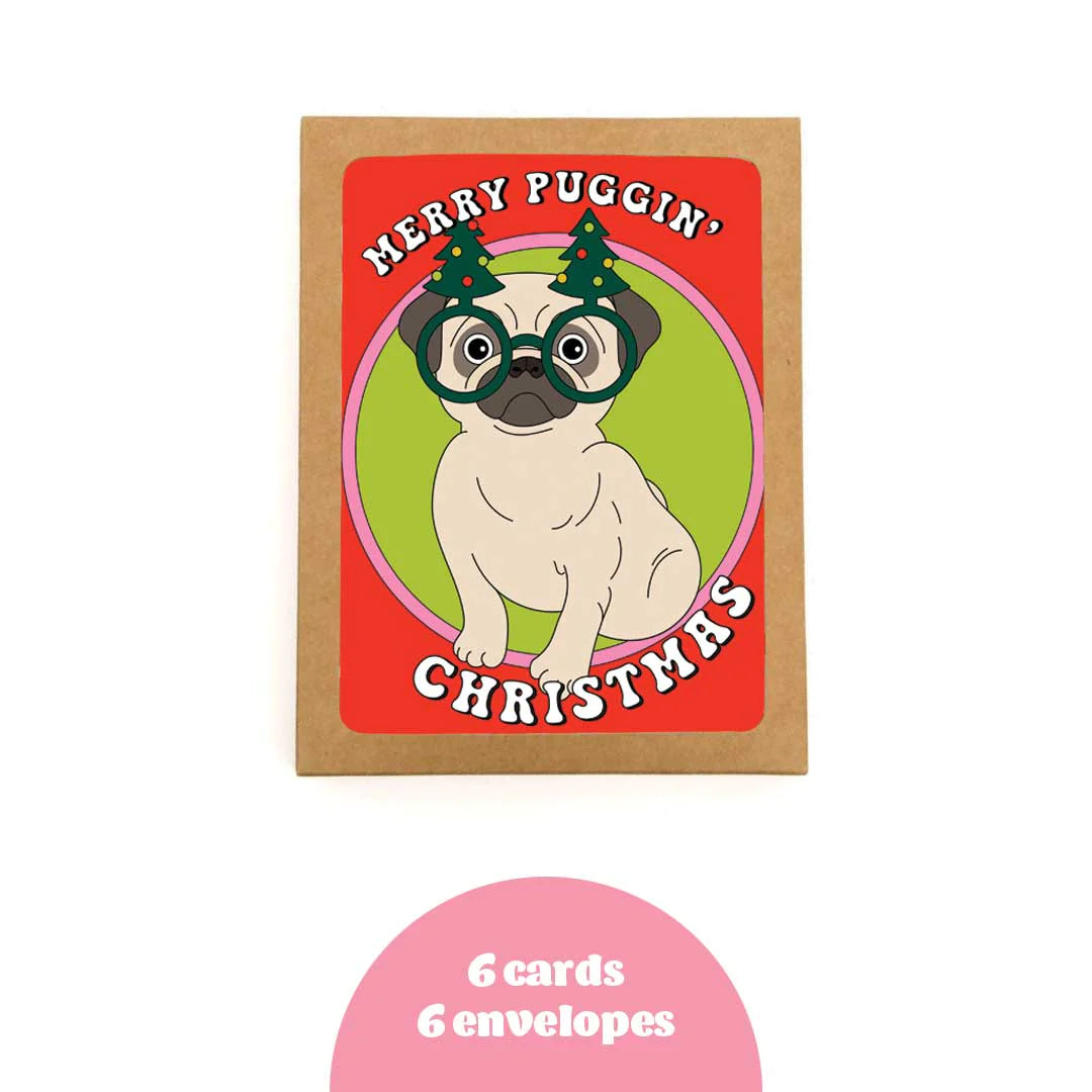 Merry Puggin' Christmas Card Boxed Set