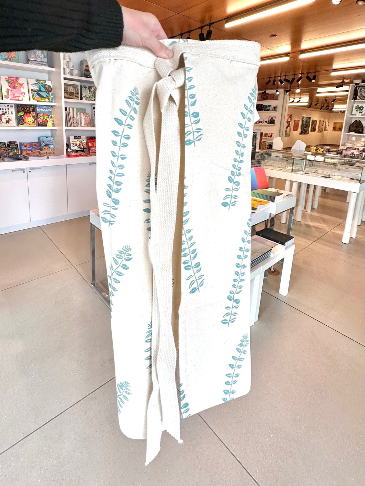 Bistro Apron - Blossom Branches in blue