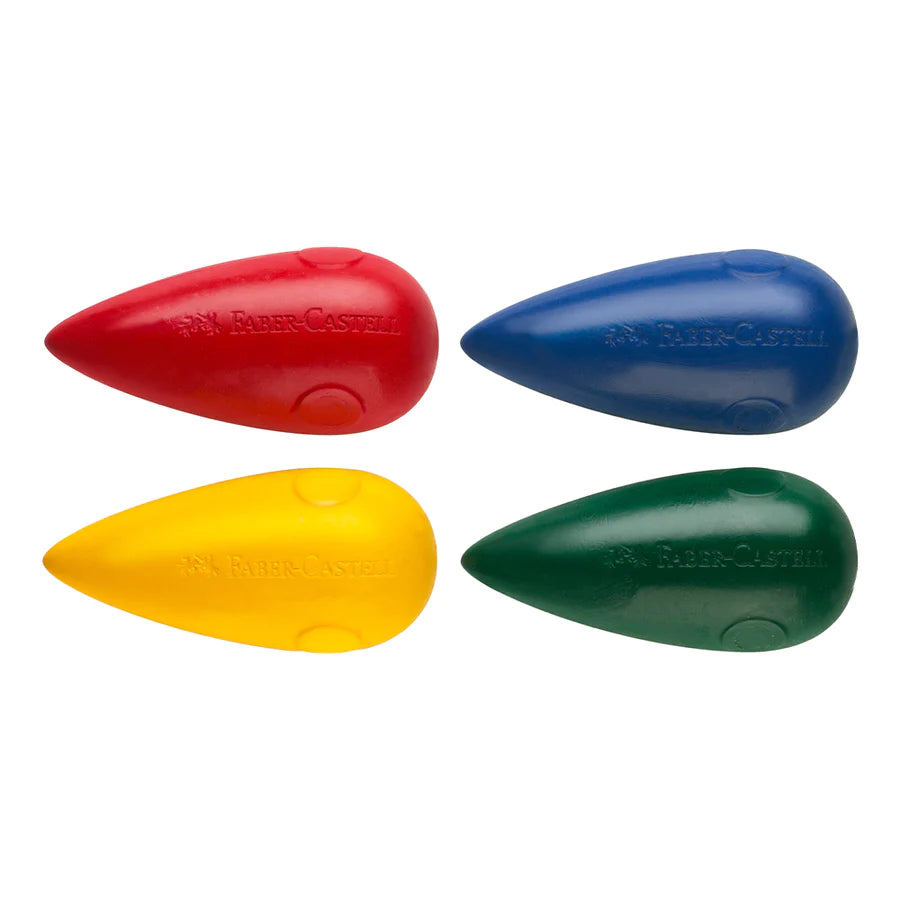 4 crayons de cire - Forme de goutte