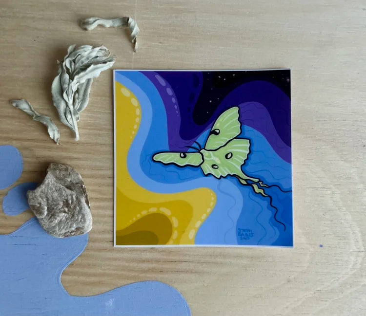 Luna Moth Sticker