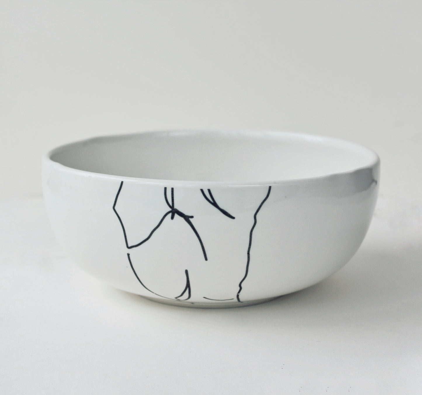 Mixing Bowl with Abstract Hands