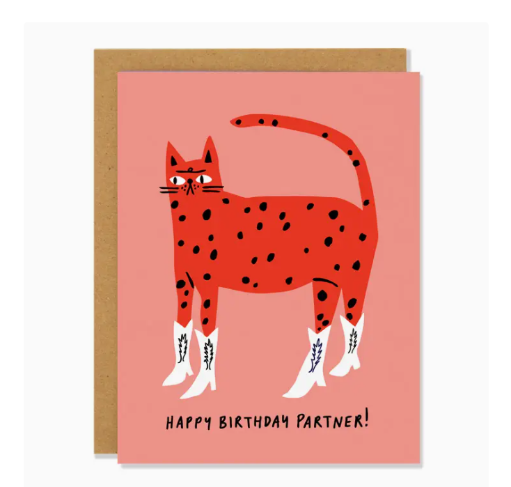 Cowboy Kitty - Birthday Greeting Card