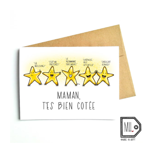 Made in Happy - Carte maman bien cotée