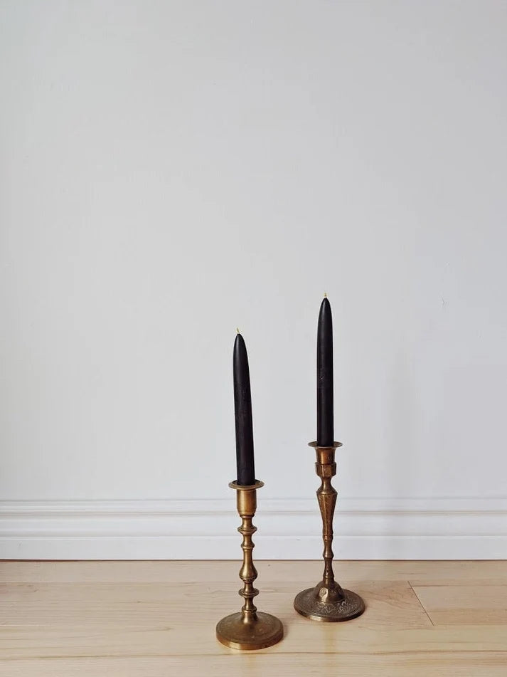 Pair of 8" Beeswax Taper Candles
