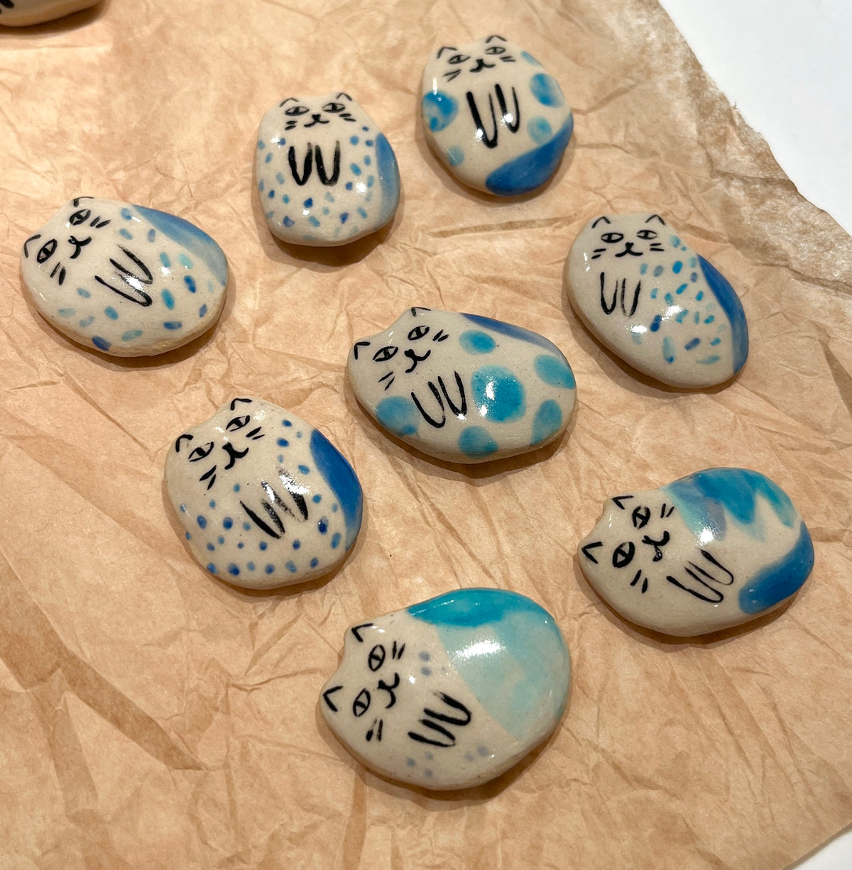 Ceramic Cat Magnets - Assorted