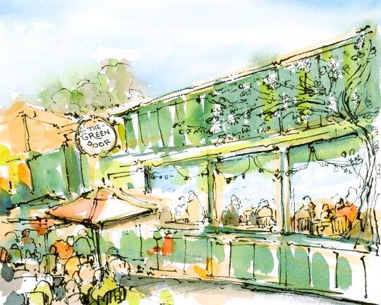 Impression par Tommy Lee - Green Door