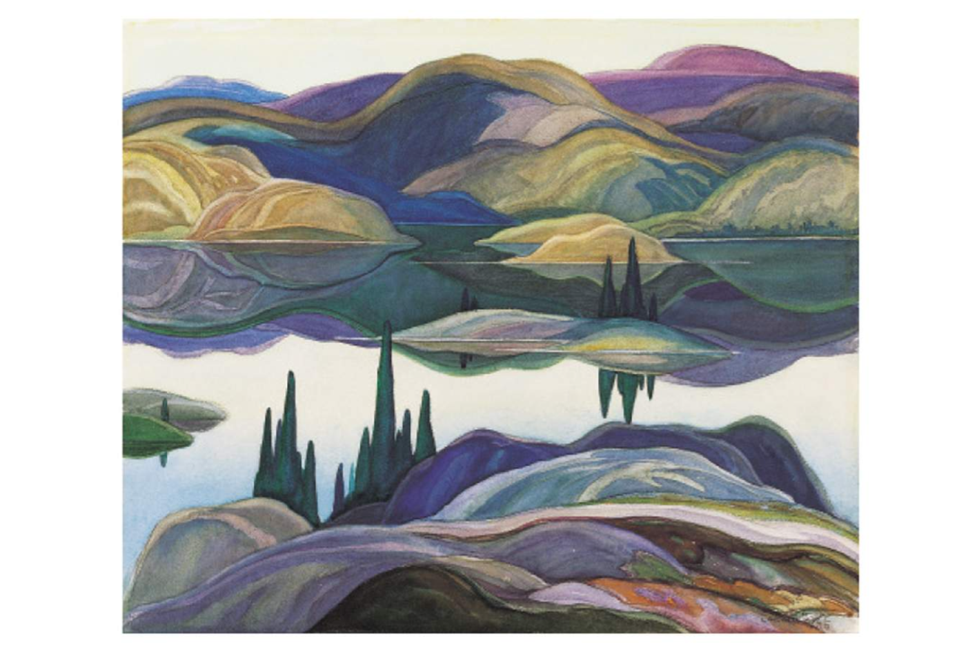 Carte postale «Franklin Carmichael : Mirror Lake Postcard»
