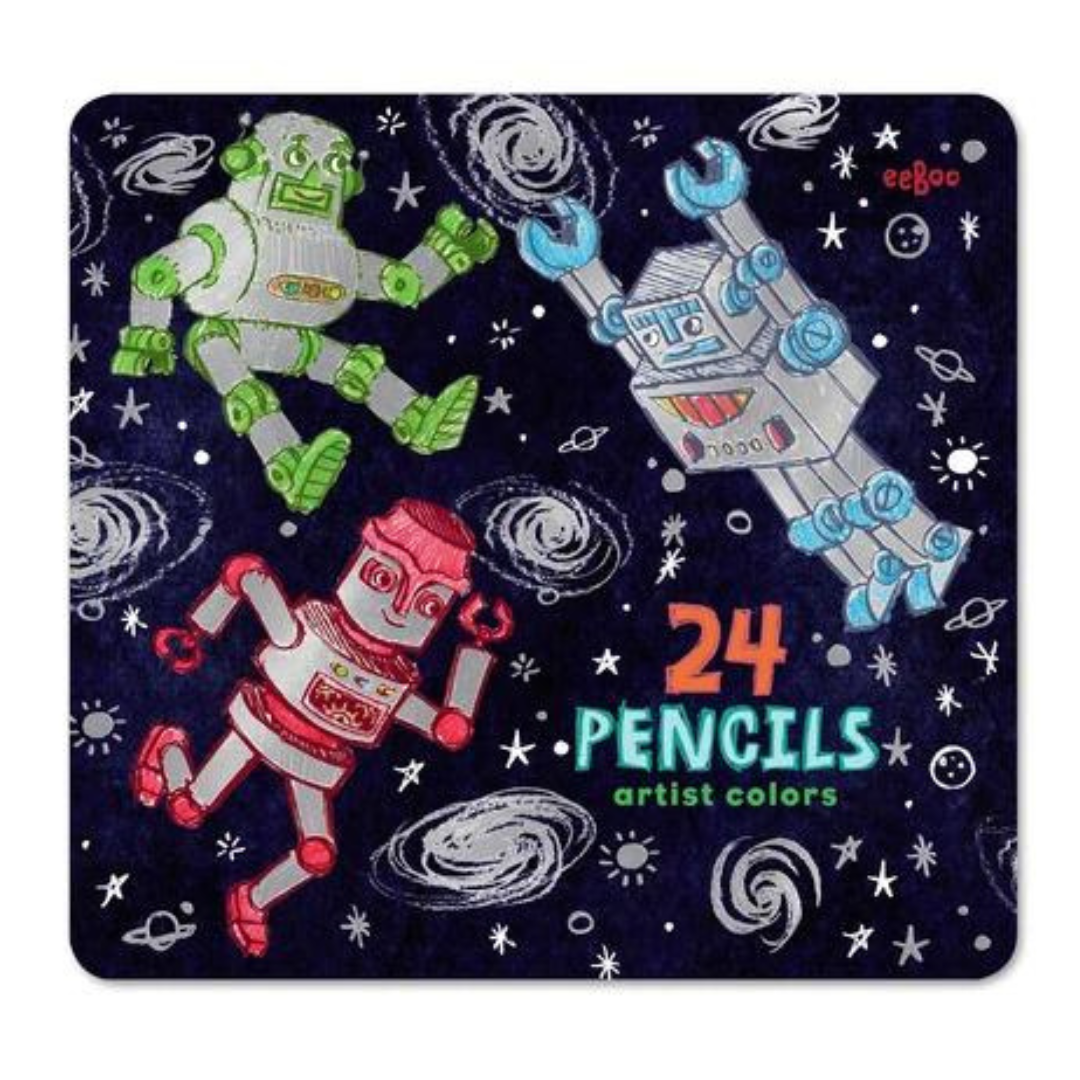Crayons de couleur Silver Robots