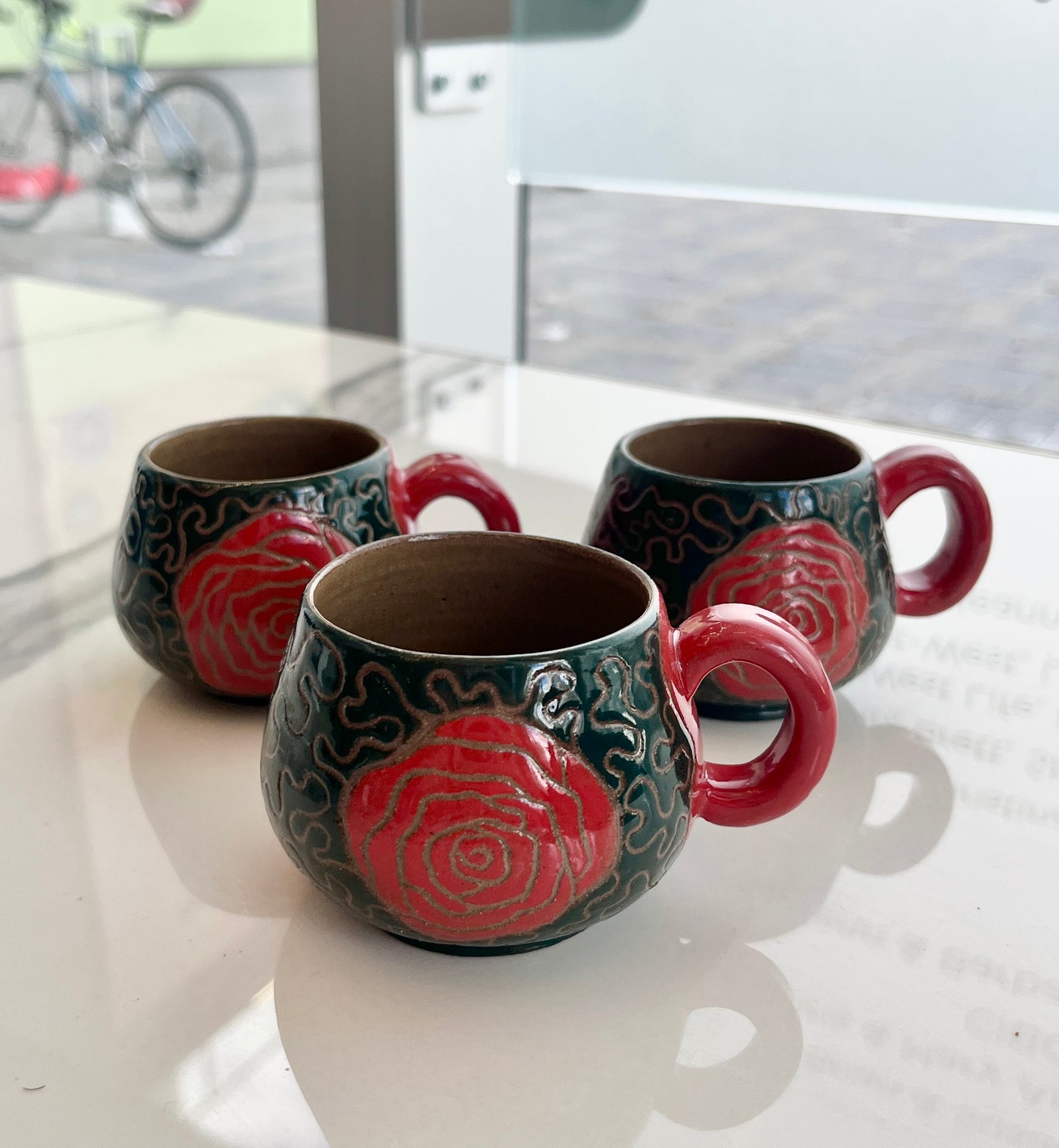 Rosalie Gingras - Squiggle Rose Espresso Cup