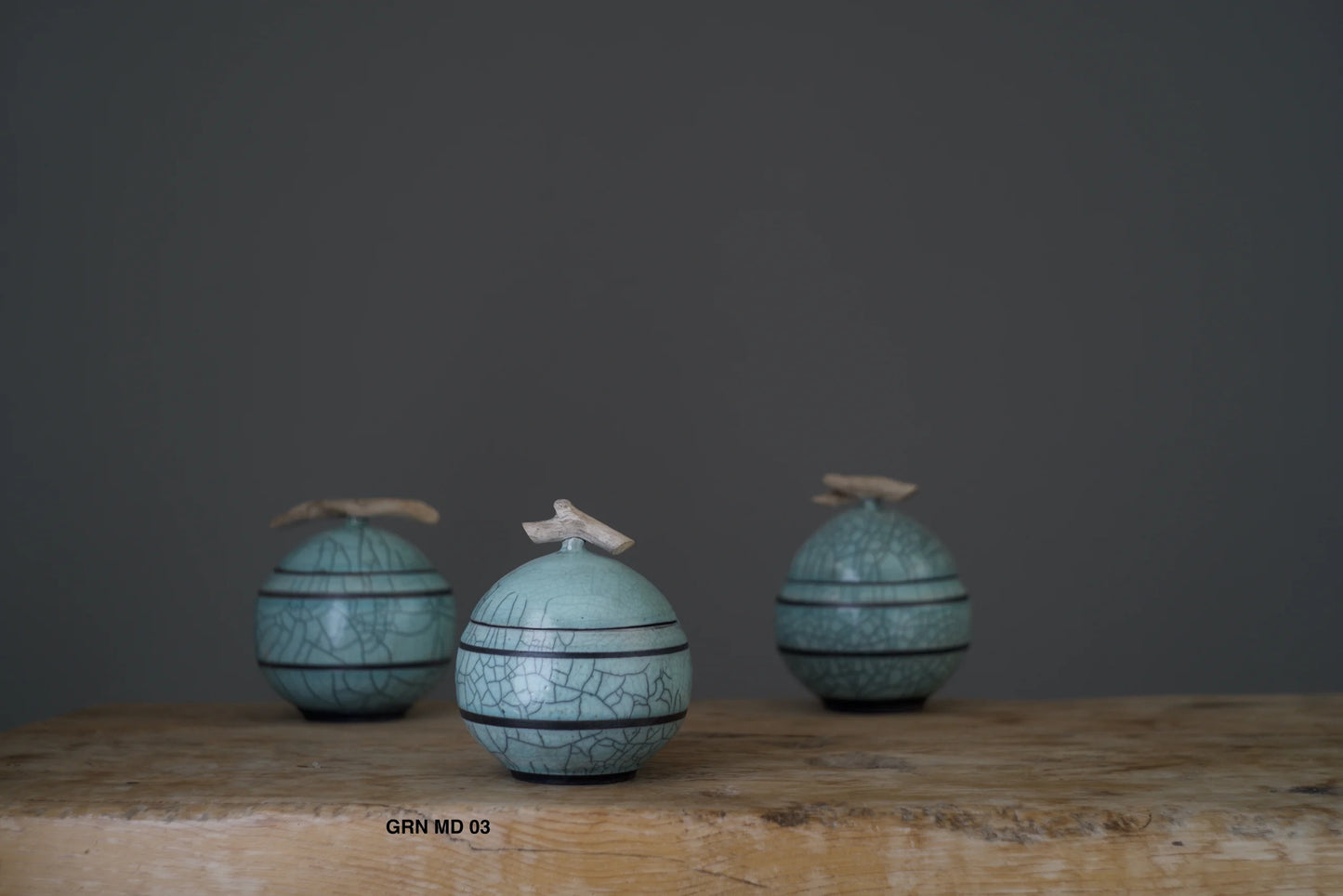 Small Green Raku Keepsake Vessel