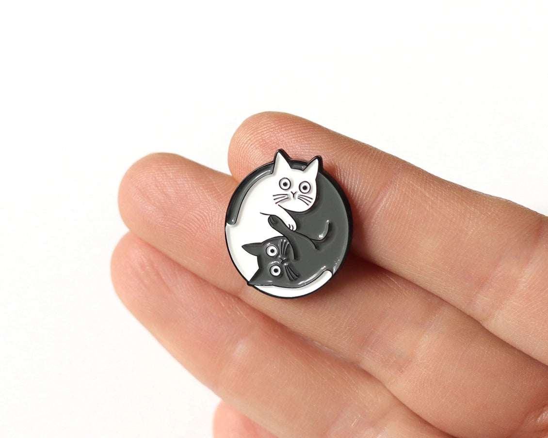 Yin Yang Cats - Enamel Pin