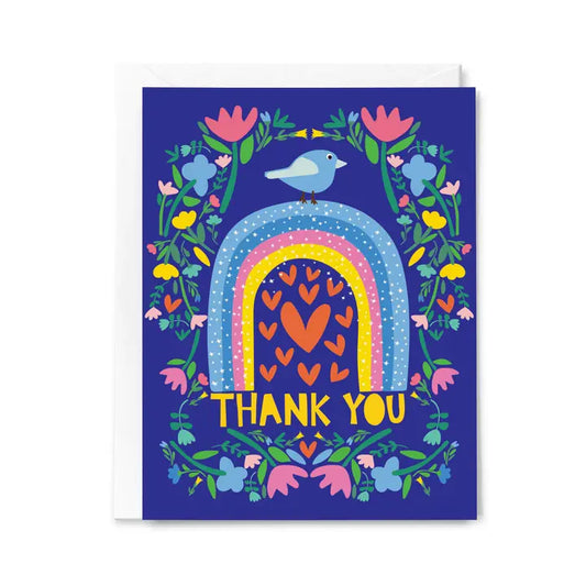Thank You Rainbow Colourful Greeting Card