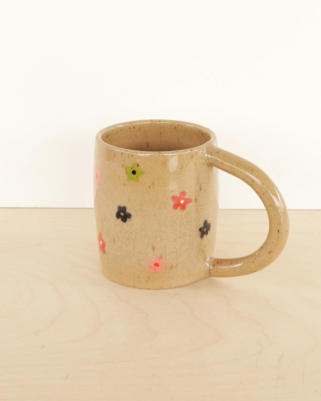 Handmade Ceramic Ditsy Floral Mug - 10 oz