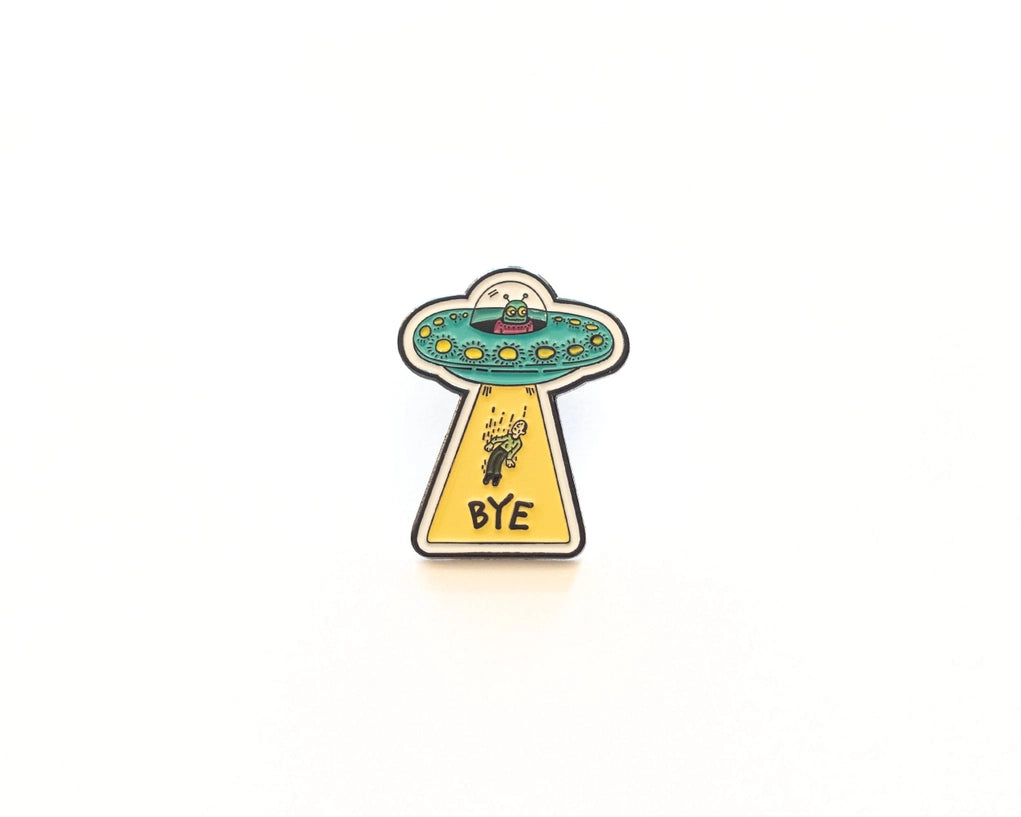 Bye Ufo Enamel Pin