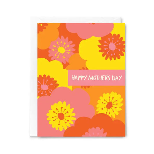 Carte de fête des mères fleurs lumineuses