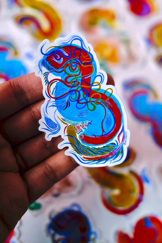 blue dragon - sticker