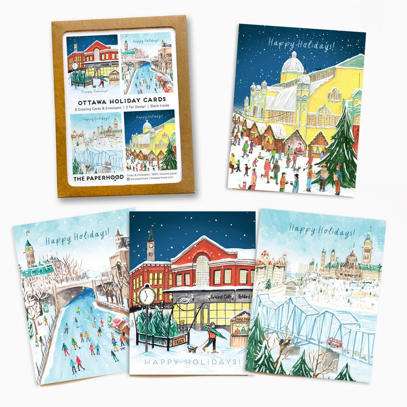 Ottawa Holiday Cards-Assorted Box Of 8 Greeting Cards