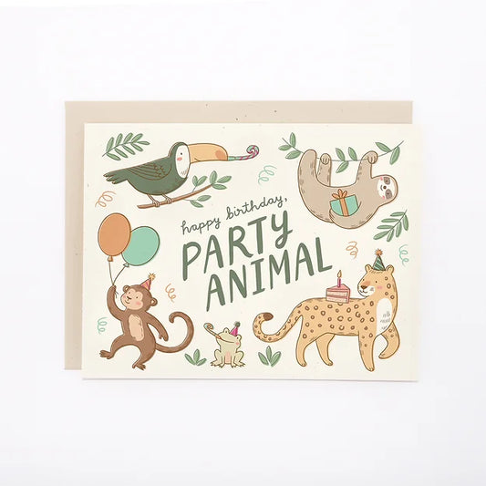 Happy Birthday Party Animal Card