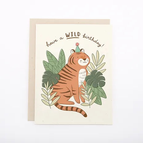 Wild Birthday Tiger Card
