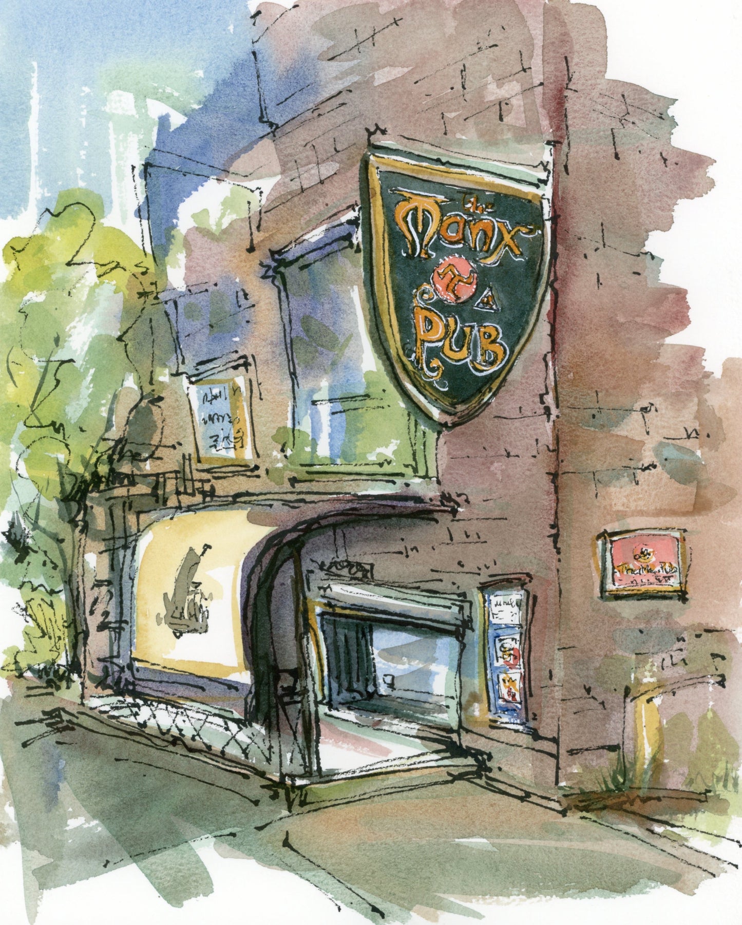 Tommy Lee Print - The Manx Pub