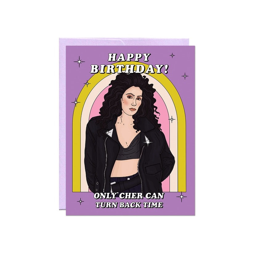 Cher Turn Back Time | Carte d'anniversaire