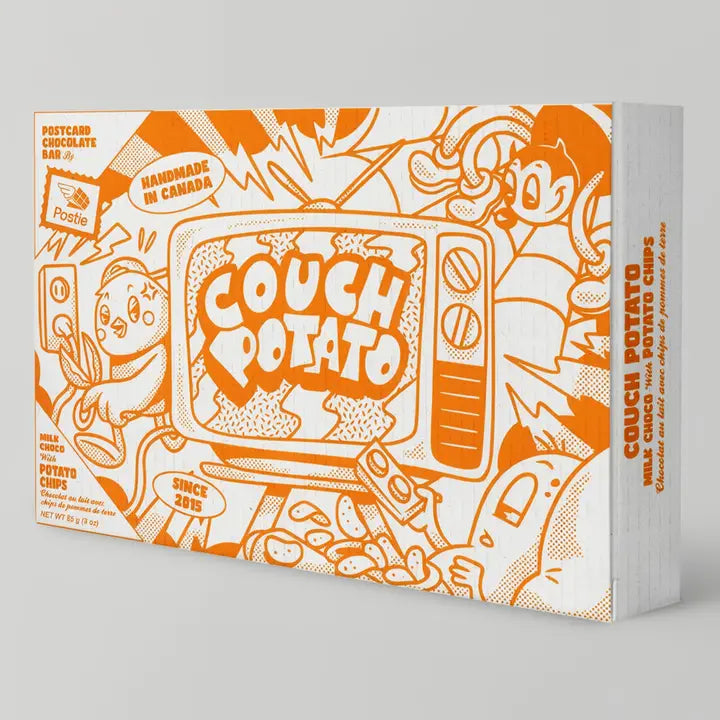Couch Potato Milk Postcard Chocolate Bar