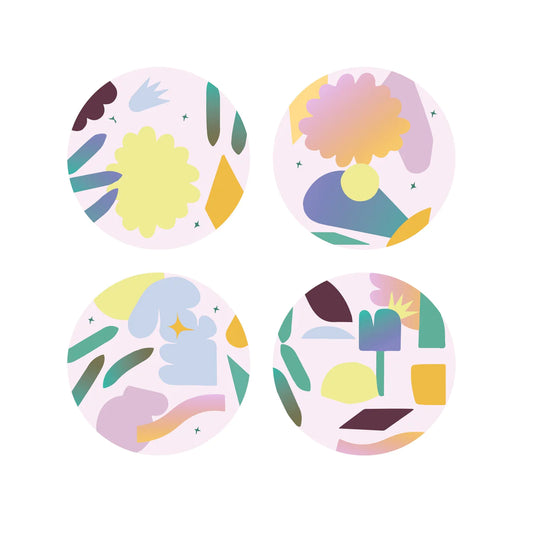 Absorbent Ceramic Coasters Set - Pelagia