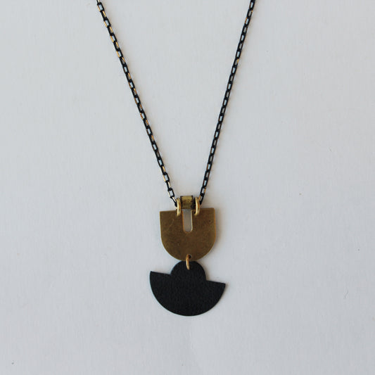 Oxidized Brass Jointed Necklace