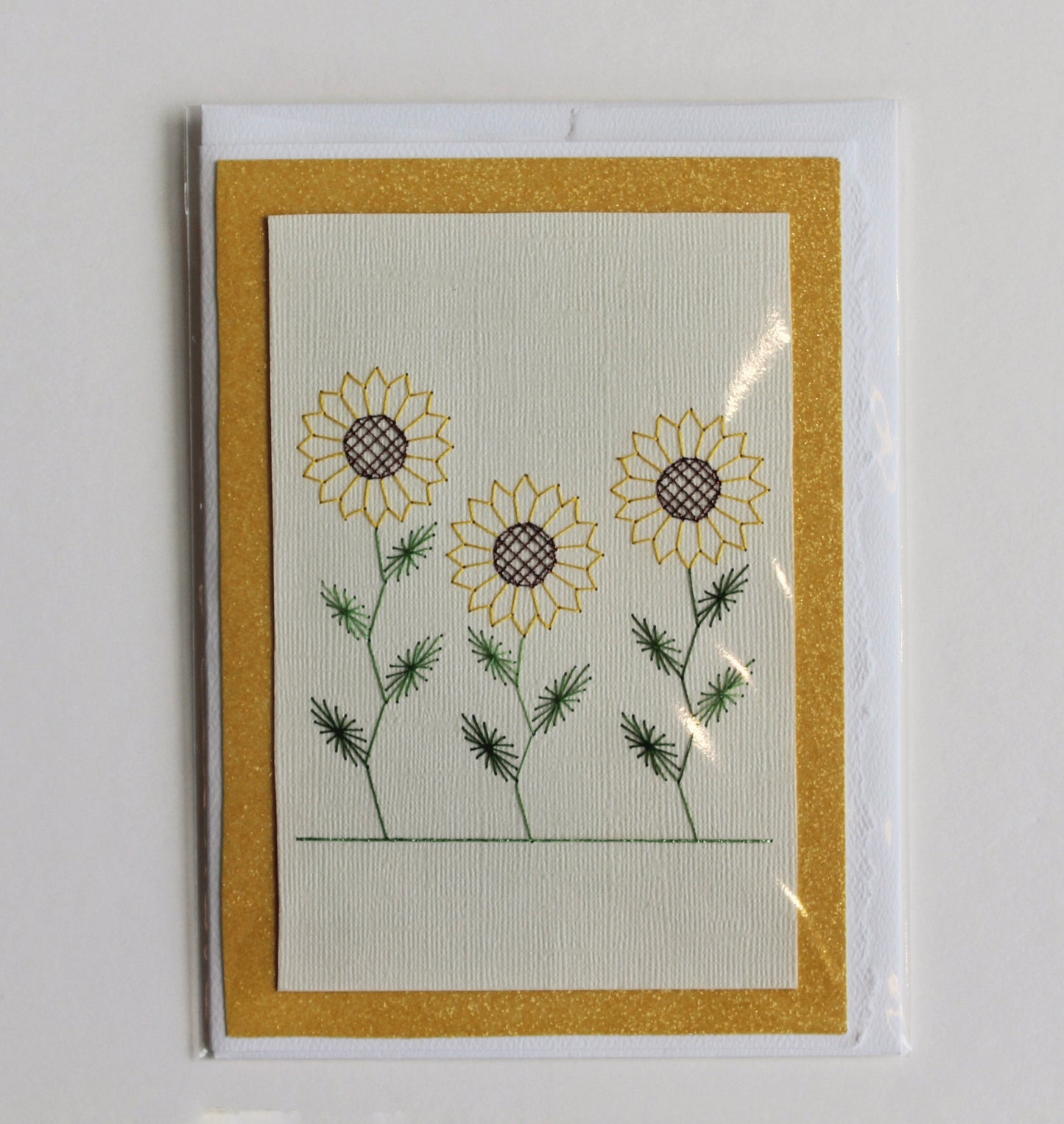 Three Sunflowers Card