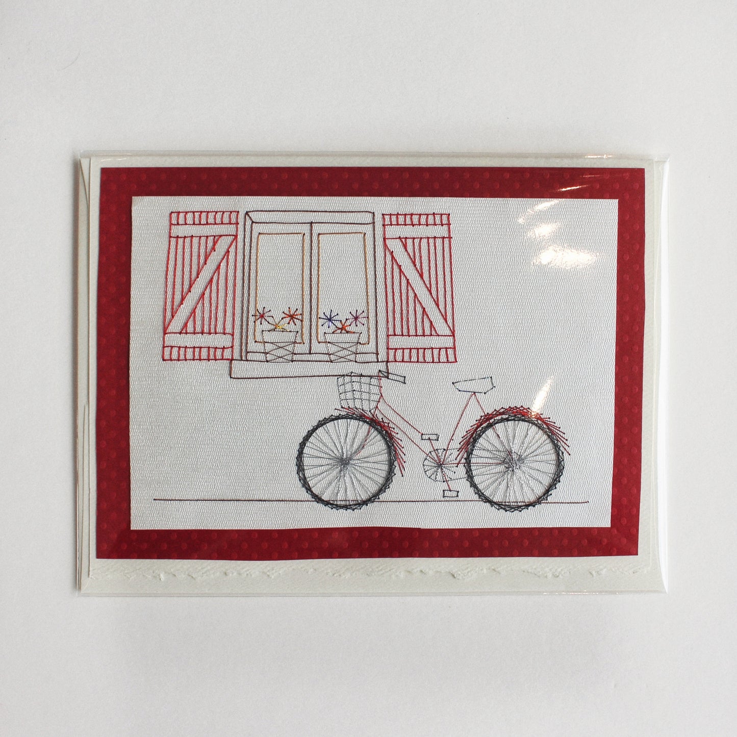 Red Bike in Window Card