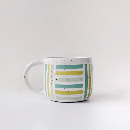 Tasse, style rayures multicolores