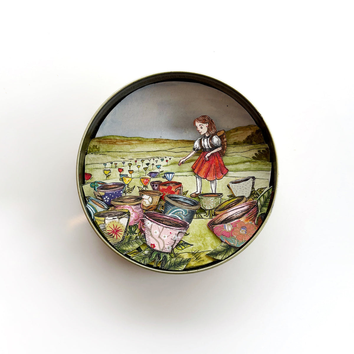 "Tea Cup Garden" Conder Tin