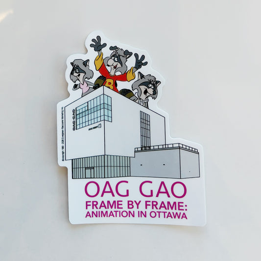 The Raccoons at the OAG Sticker