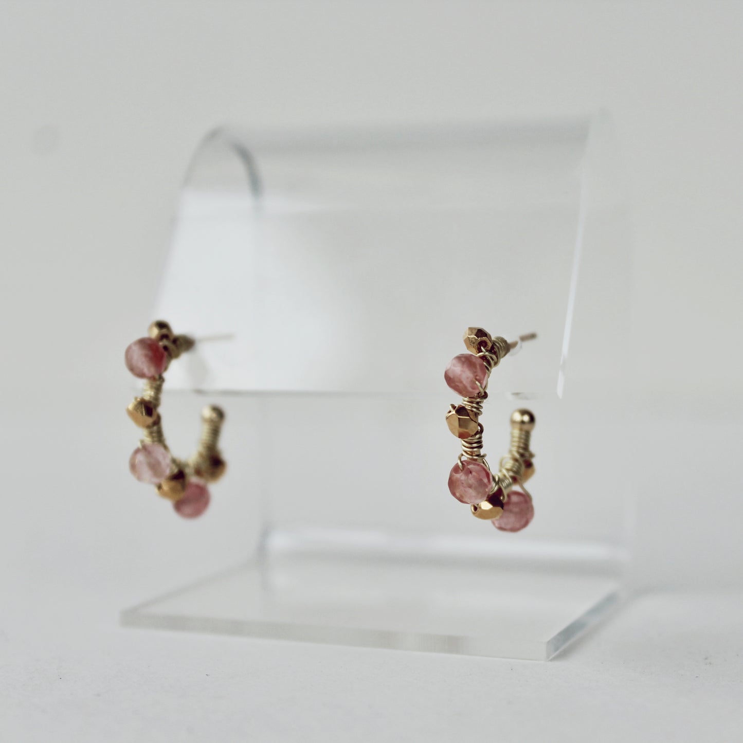 Baby Gemstones Hoop Earrings