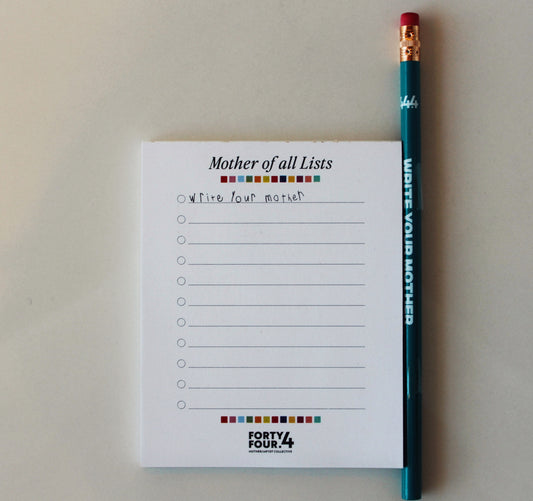 Calepin et crayon «Mother Of All Lists»