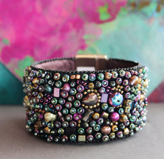 Judy Lovell - Beaded Cuff (Abundance)