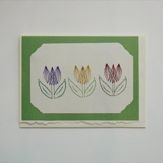 carte de trois tulipes