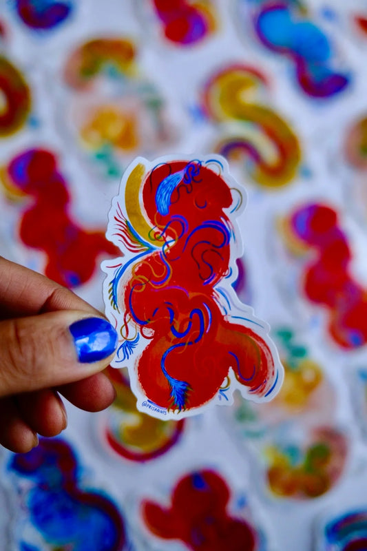 red flamingo - sticker