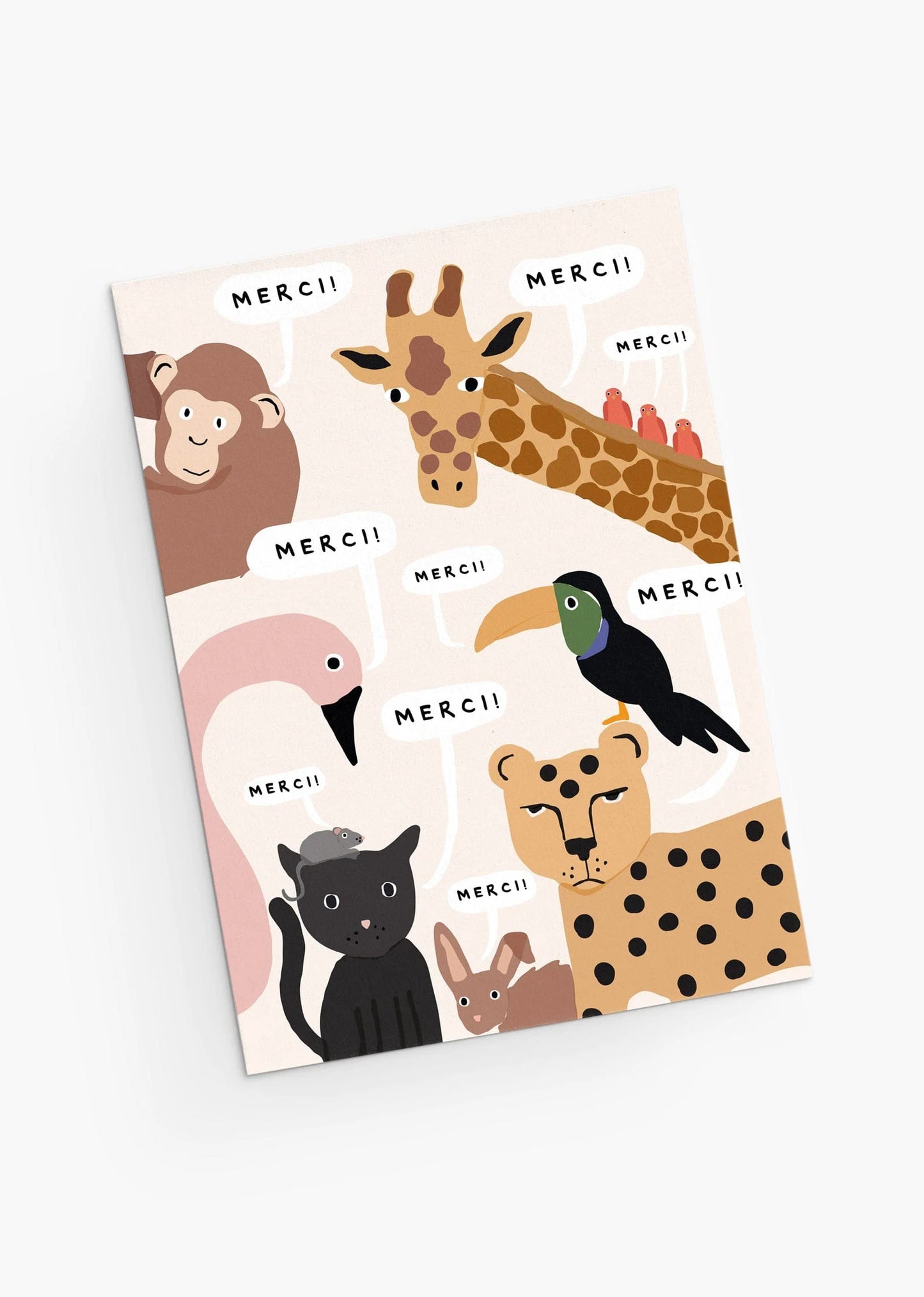 Happy Animals - Thank You Card