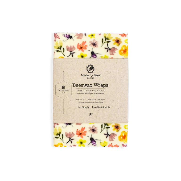 Beeswax Wrap for Food "The Worker Bee Set" (5 Small Wraps)