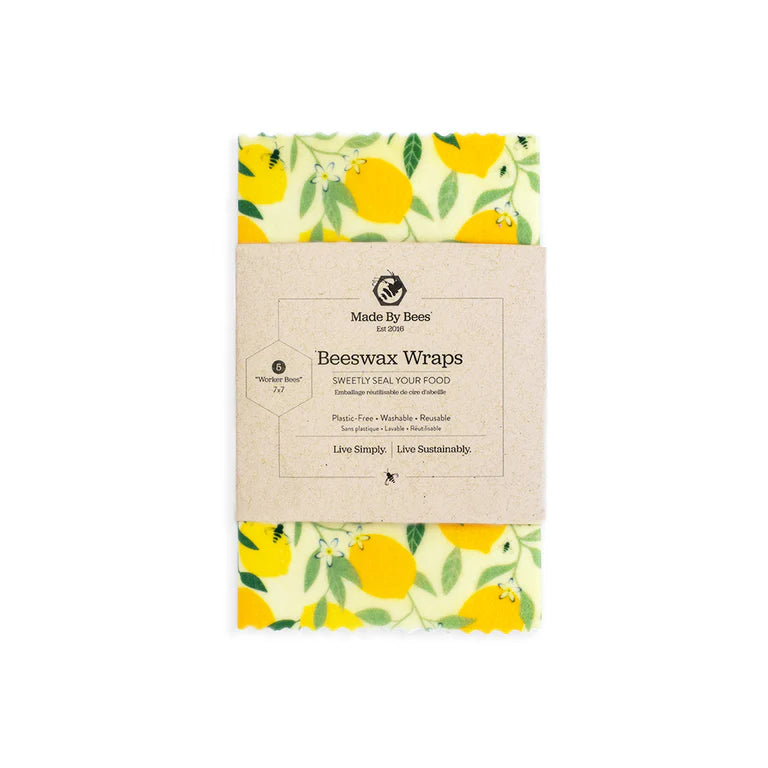 Beeswax Wrap for Food "The Worker Bee Set" (5 Small Wraps)