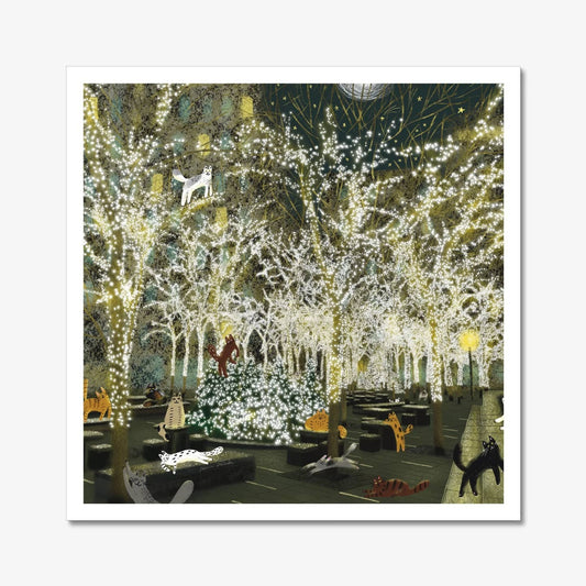 Cats in the New York Lights - Art Print