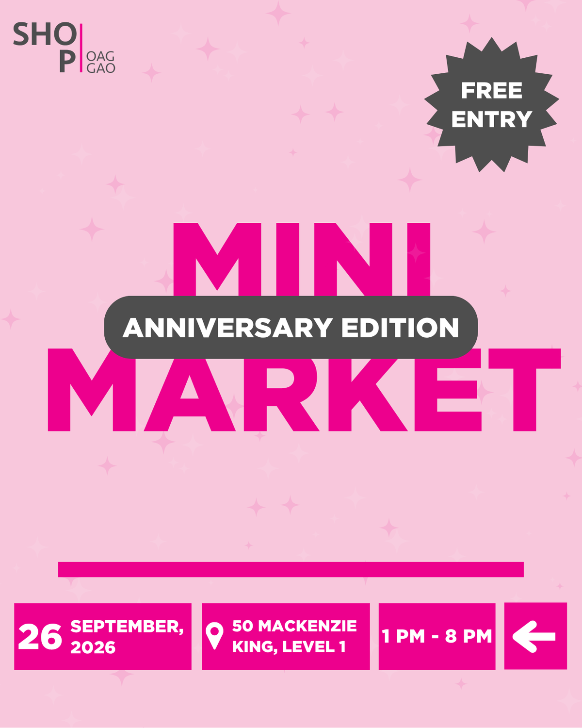 Mini Market Vendor Fee