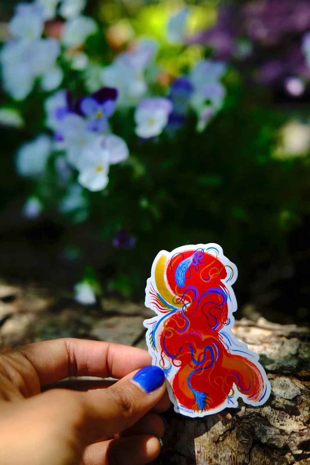 red flamingo - sticker