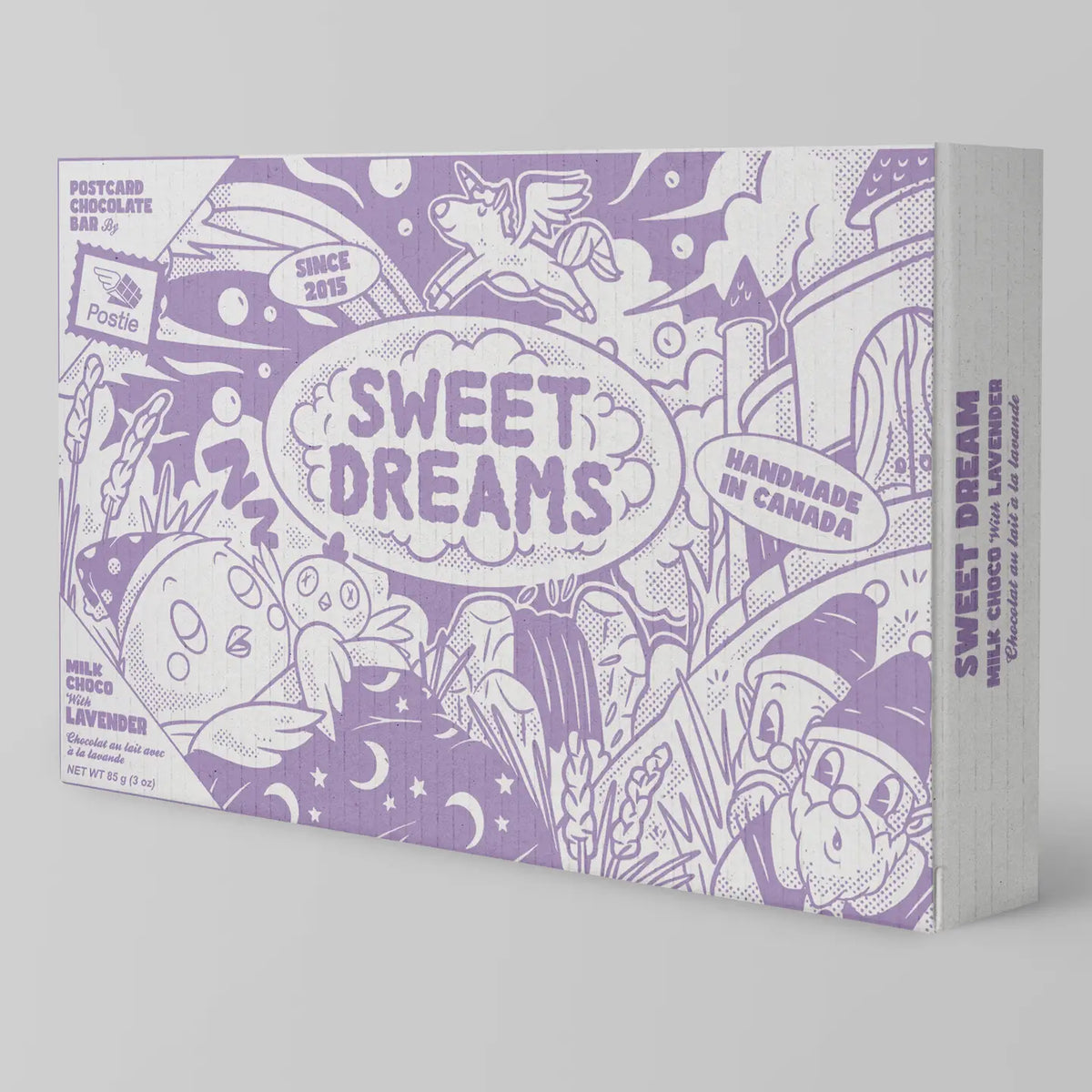 Carte postale en chocolat au lait « Sweet Dreams»
