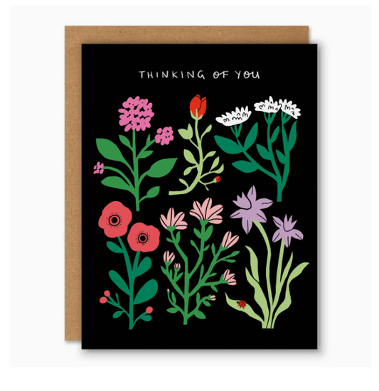 Garden Flowers - Sympathy Greeting Card
