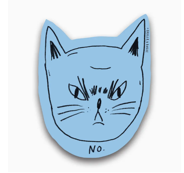 Snitty Kitty "No" Sticker